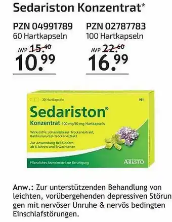 Aliva Sedariston Konzentrat Angebot