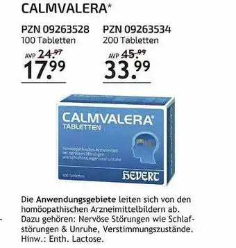 Aliva Calmvalera Angebot