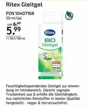 Aliva Ritex Gleitgel Angebot