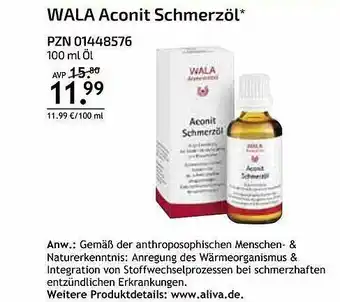 Aliva Wala Aconit Schmerzöl Angebot