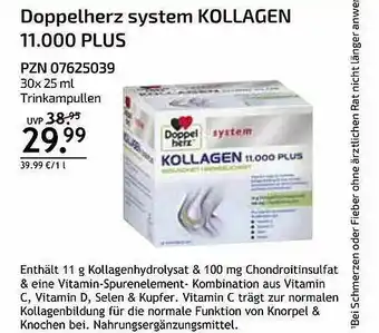 Aliva Doppelherz System Kollagen 11.000 Plus Angebot