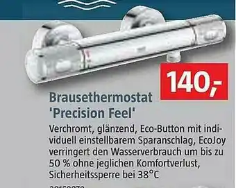 Bauhaus Brausthermostat 'precision Feel' Angebot