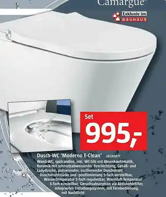 Bauhaus Dusch-wc 'moderno E-clean' Camargue Angebot