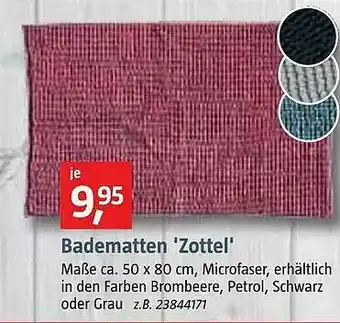 Bauhaus Badtematten 'zottel' Angebot