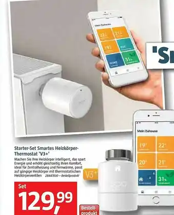 Bauhaus Starter-set Smartes Heizkörper-thermostat 'v3+' Angebot