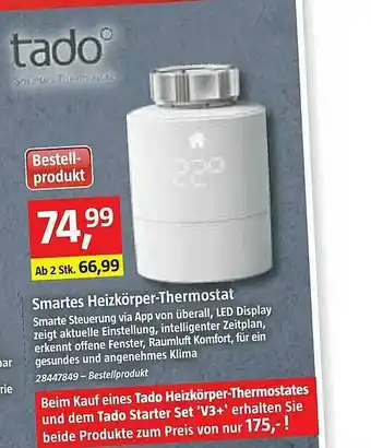 Bauhaus Smartes Heizkörper-thermostat Tado Angebot