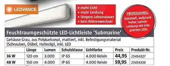 Bauhaus Ledvance Feuchtraumgeschützte Led-lichtleiste 'submarine' Angebot