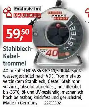 Bauhaus Stahlblech-kabel-trommel Angebot