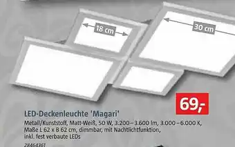 Bauhaus Led-deckenleuchte 'magari' Angebot