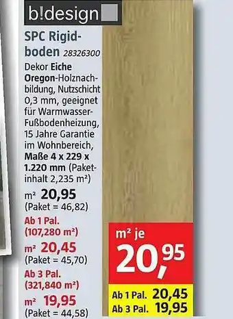 Bauhaus B!design Spc Rigid-boden Angebot