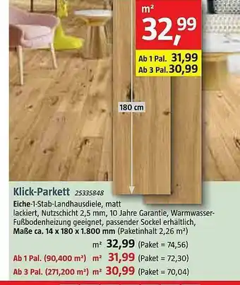 Bauhaus Klick-parkett Angebot