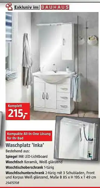 Bauhaus Waschplatz 'inka' Angebot