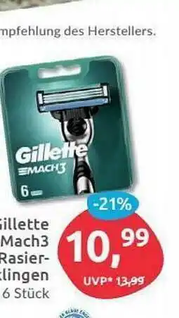 Budni Gillette Mach 3 Rasierklingen Angebot