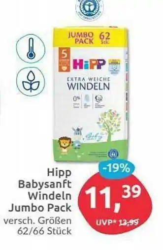 Budni Hipp Babysanft Windeln Jumbo Pack Angebot