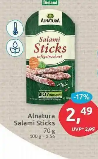 Budni Alnatura Salami Sticks Angebot