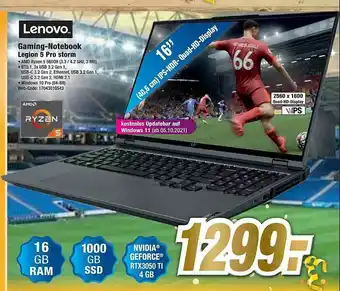 Expert Lenovo Gaming-notebook Legion 5 Pro Storm Angebot