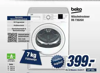 Expert Bening Beko Wäschetrockner Ds 73s2gx Angebot