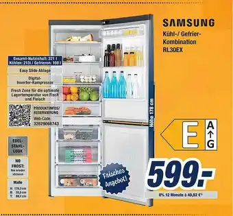 Expert Bening Samsung Kühl- Gefrier- Kombination Rl30ex Angebot