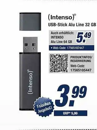 Expert Bening Intenso Usb-stick Alu Line 32 Gb Angebot