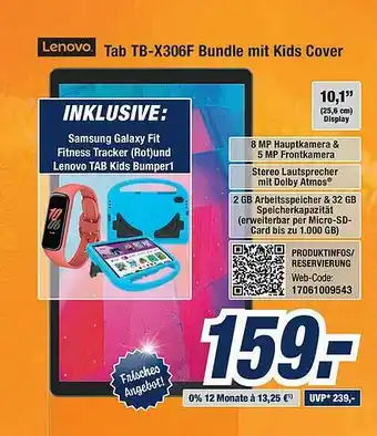 Expert Bening Lenovo Tab Tb-x306f Bundle Mit Kids Cover Angebot