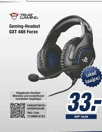 Expert Bening Trust Gaming Gaming-headset Gxt 488 Forze Angebot