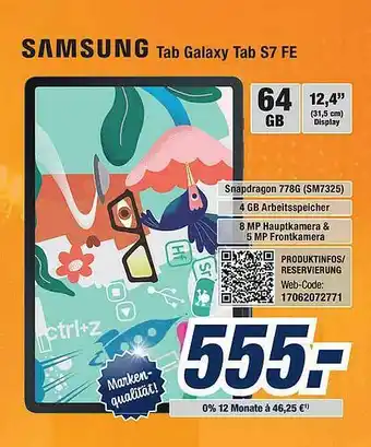 Expert Bening Samsung Tab Galaxy Tab S7 Fe Angebot