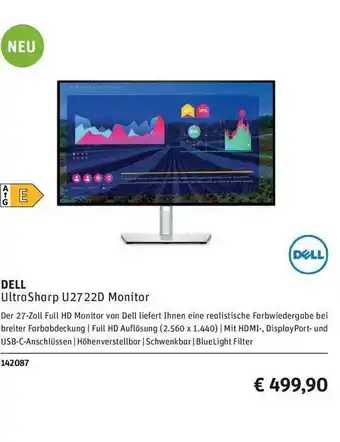 Gravis Dell Ultrasharp U2722d Monitor Angebot