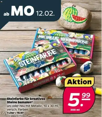 NETTO Steinfarbe für kreatives Steine bemalen 300 ml Angebot