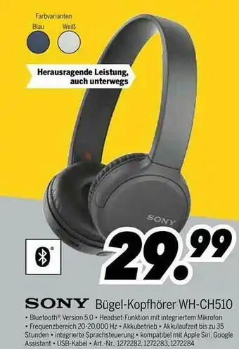 MEDIMAX Sony Bügel-kopfhörer Angebot