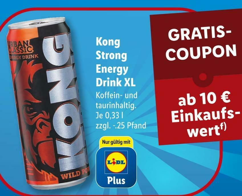 Kong strong energy drink xl Angebot bei Lidl