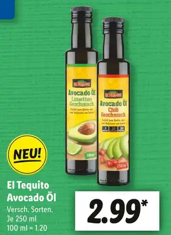 Lidl El tequito avocado öl Angebot