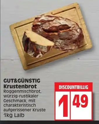 Edeka GUT&GÜNSTIG Krustenbrot 1kg Laib Angebot