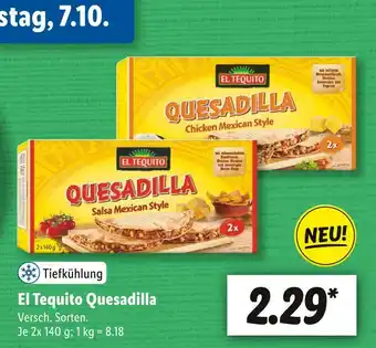 Lidl El tequito quesadilla Angebot