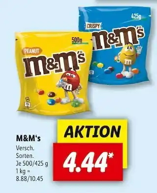 Lidl M&m‘s schokolinsen Angebot