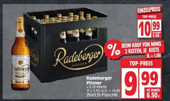 Edeka Radeberger Pilsner 20x0,51 Flasche Angebot