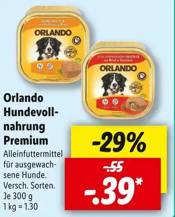 Lidl Orlando hundevollnahrung premium Angebot