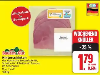 Edeka Bauern Gut Hinterschinken 100g Angebot