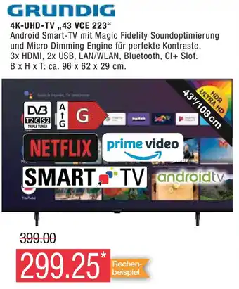 Marktkauf GRUNDIG 4K-UHD-TV ,,43 VCE 223" Angebot