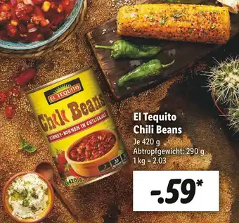 Lidl El tequito chili beans Angebot