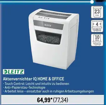 METRO LEITZ Aktenvernichter IQ HOME & OFFICE Angebot