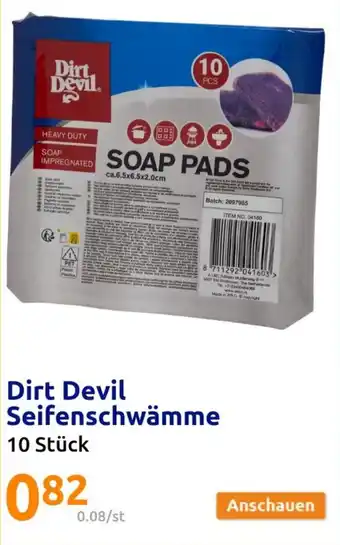 Action Dirt Devil Seifenschwämme 10 Stück Angebot