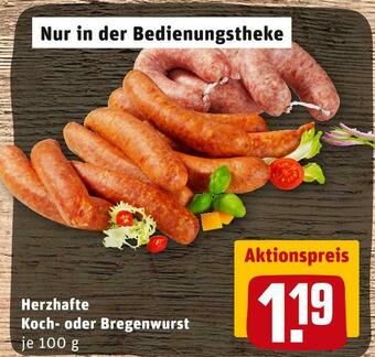 REWE Herzhafte koch- oder bregenwurst Angebot