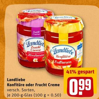 REWE Landliebe konfitüre oder frucht creme Angebot