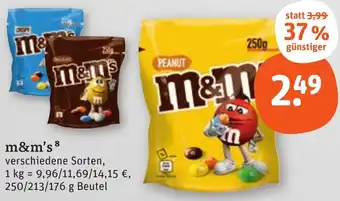 tegut m&m's 250/213/176 g Beutel Angebot