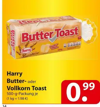 Famila Nord Ost Harry butter- oder vollkorn toast Angebot