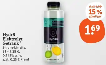 tegut Hydr8 Elektrolyt Getränk 0,5 L Flasche Angebot