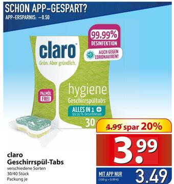Famila Nord Ost Claro geschirrspül-tabs Angebot