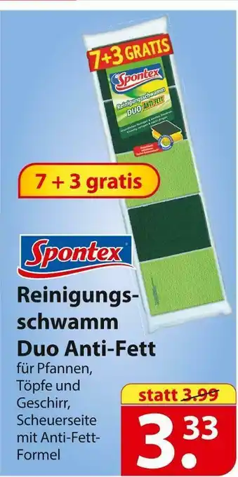 Famila Nord Ost Spontex reinigungsschwamm duo anti-fett Angebot