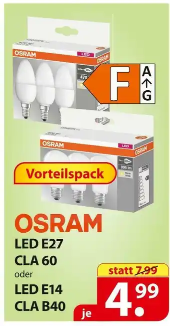 Famila Nord Ost Osram led e27 cla 60 oder led e14 cla b40 Angebot