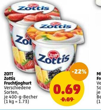 PENNY Zott zottis fruchtjoghurt Angebot